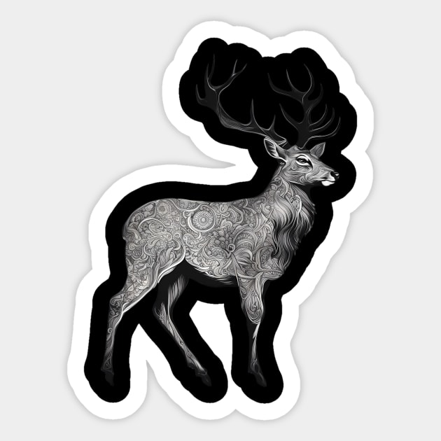 Deer Tattoo Sticker by animegirlnft